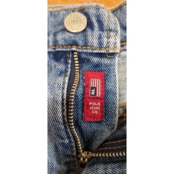 Vintage Polo Jeans Co Ralph Lauren Saturday Short Womens Denim Shorts Sz 10 Flag - Picture 4 of 7